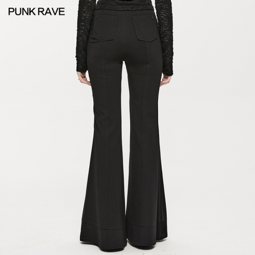 PUNK Multi-Segmental Spliced PU Flare Pants OPK-510PCF