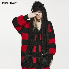 Dark Devil Horn Bear Claw Hooded Scarf OPS-283WJF