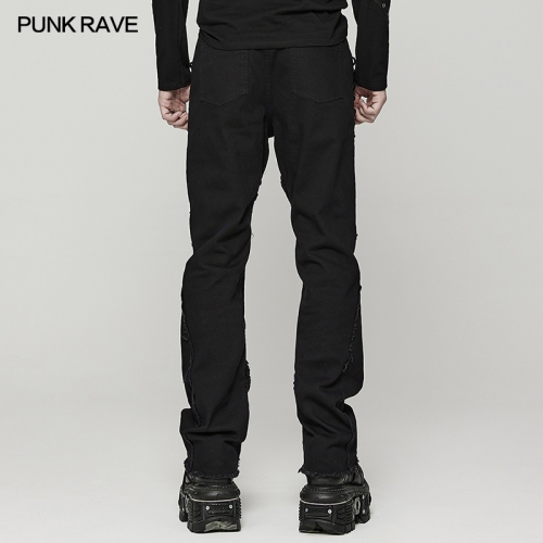 Punk Spider Mesh Men Slim Pants WK-553XCM