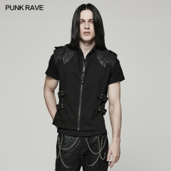 Men Handsome Punk Zipper Waistcoat Jacket WY-1478MJM