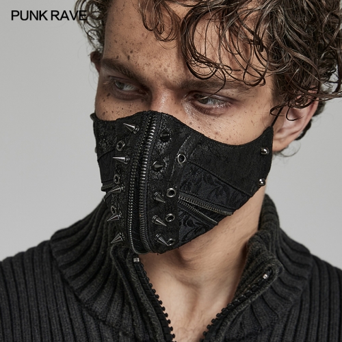 Punk Hardcore PU Rivet Face Mask WS-543KZ