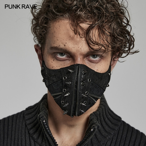 Punk Hardcore PU Rivet Face Mask WS-543KZ