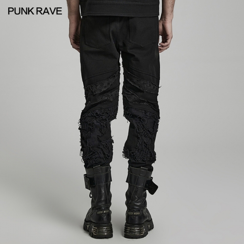 Goth Distressed Streetwear Pants WK-561XCM