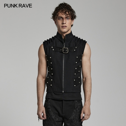 Punk Zipper Waistcoat WY-1473MJM