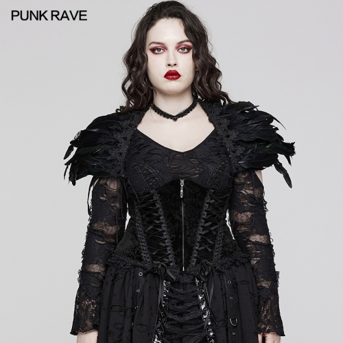 Punk Rave Gorgeous Goth style printing Corset DS-564YDF