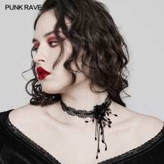 GOTH Blood Drop Choker DS-572LHF-BK