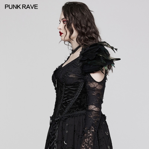 Punk Rave Gorgeous Goth style printing Corset DS-564YDF