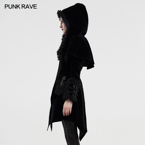 Punk Rave Sexy TV & Movie Costumes Anime Costumes WY-1221ECF Black Evil Women Gothic fake two fashion cloak