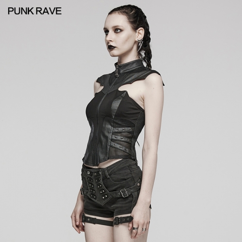 Punk Rave WY-1582MJF Creative Hollow-Carved Design Of Bat Wings Shape Punk Cool Vest