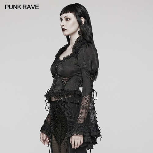 Punk Rave WY-1589CCF Adjustable Tightness Gorgeous Palace Style Front Hook For Easy Wearing Goth Gorgeous Shirt