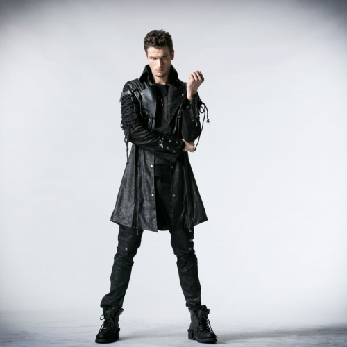 PUNKRAVE leather long Coat