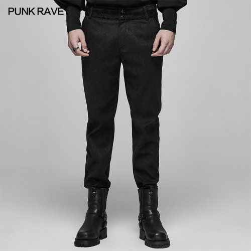 Punk Rave WK-403XCM dark jacquard woven Goth blood jacquard pants