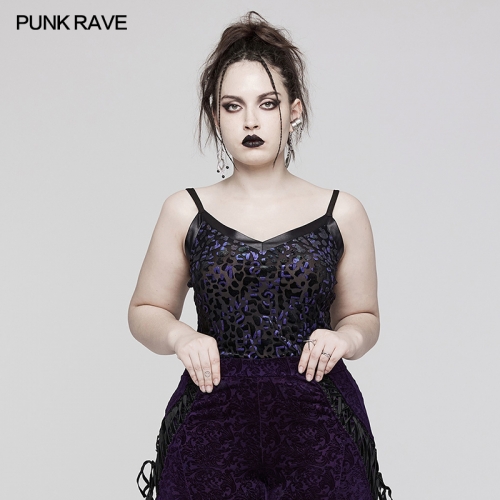 Punk Rave DT-821DQF Adjustable Shoulder Straps Sexy V-Neck Goth Camisole