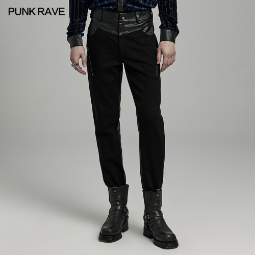 Punk Rave WK-626XCM Slim Fit Casual Pants Design Tight Men's Punk Gloomy Pants