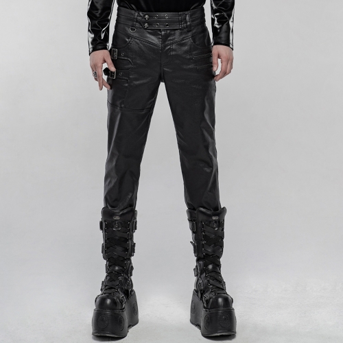 Punk imitation leather pants WK-433PCM
