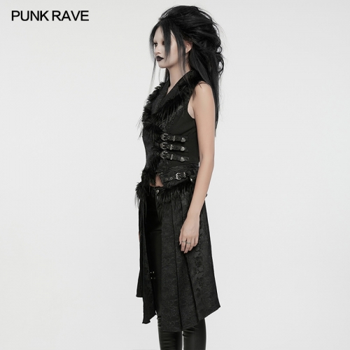 Gorgeous Fleece Detachable Design Goth Detachable Vest