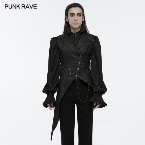 Dark Night Punk Rave Goth Asymmetric Irregular And Gorgeous Gentleman's Vest