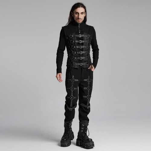 Personalized Half Cut Hollow Design Punk Personality Power Sense Vest