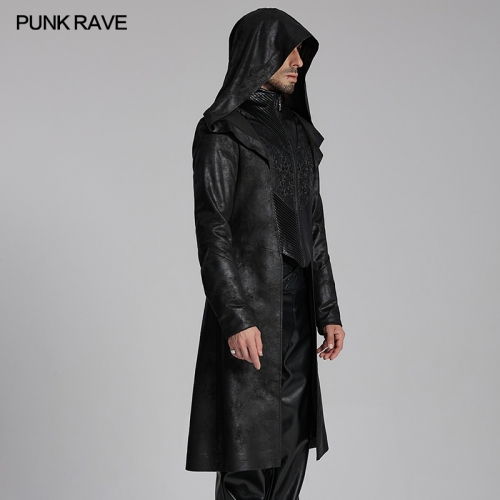 Punk Rave WY-1695XCM Hooded Design Mysterious Dark Power Goth Wizard Men's Jacket