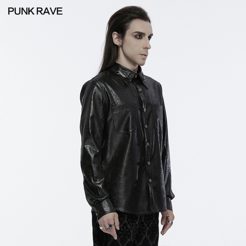 Punk Rave WY-1678CCM Simple And Fitting Design Goth Dragon Scale Shirt