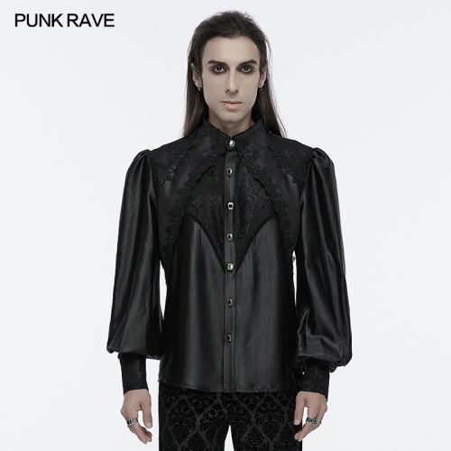 Punk Rave Elegant Bubble Sleeves Goth Layered Gorgeous Shirt