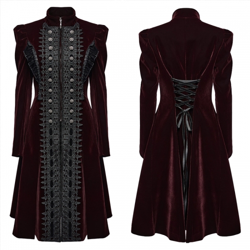 Punk Rave Large A-Line Design Ruffle Edges Goth Gorgeous Symmetric Coat