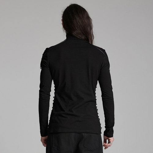 Punk Rave WT-931TCM Stand Up Collar And Pullover Design Cyber Punk Stand Up Collar Personalized T-Shirt