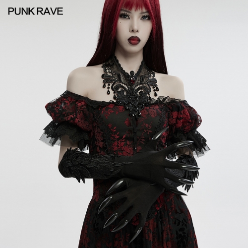 Punk Rave WS-726SSF Vampire Demon Claws Long Finger Nails Gothic Devil's Claw Gloves