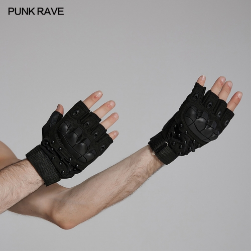 Punk Rave WS-722SSM Velcro Wristband Studs Add Punk Feel Cyberpunk Armored Gloves