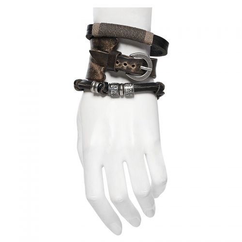Punk Rave WS-714SSF Nostalgic And Retro Vibe Punk Vintage Bracelet Set