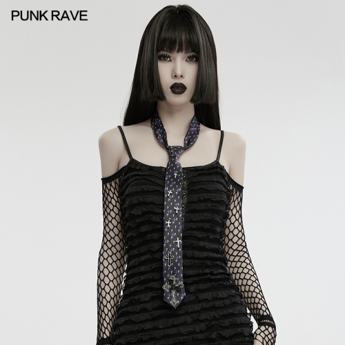 Punk Rave WS-702LHF Strong Luster Comfortable And Skin Friendly Punk Cross Tie