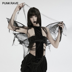 Punk Rave WS-736OTF Dark And Patterned Shimmering Mesh Gothic Butterfly Wings