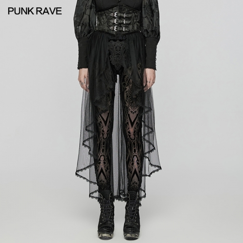 Punk Rave WS-686YDF V-Shaped Design Unique And High-Quality Detachable Set Goth Mesh Corset