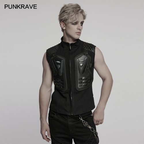 Punk Rave WY-1783MJM Decorative Loop Micro Elastic Twill Woven Fabric Cyberpunk Vest