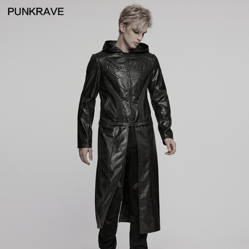 Punk Rave WY-1770XCM Hooded Style And Detachable Lower Body Detachable Punk Jacket