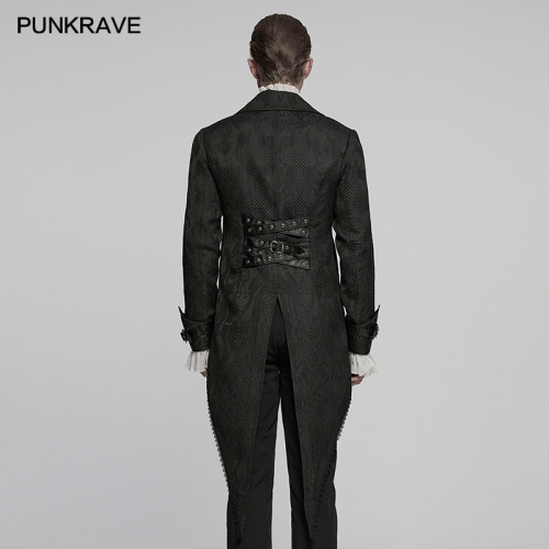 Punk Rave WY-1773XCM Gorgeous Carved Gemstone Hand Sewn Buttons Gothic Gorgeous Tuxedo