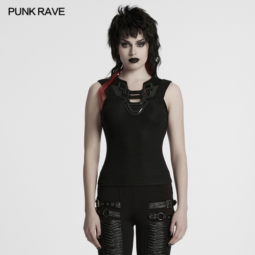 Punk Rave WT-994TDF Simple Sleeveless Style Cyberpunk Vest