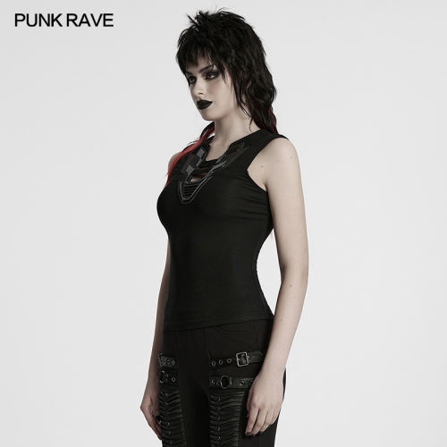 Punk Rave WT-994TDF Simple Sleeveless Style Cyberpunk Vest