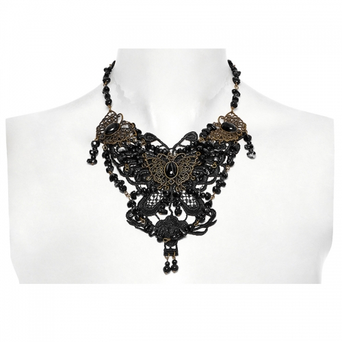 Punk Rave WS-778LHF Soft But Possessing Fearless Power Versatile Style Steampunk Butterfly Necklace