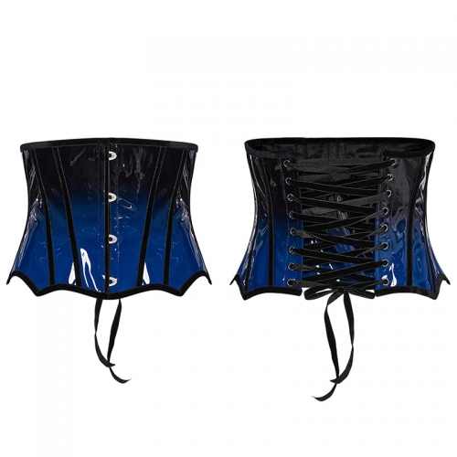 Punk Rave OS-697YDF Wildness And Sexiness Goth Leopard Print Patent Leather Corset