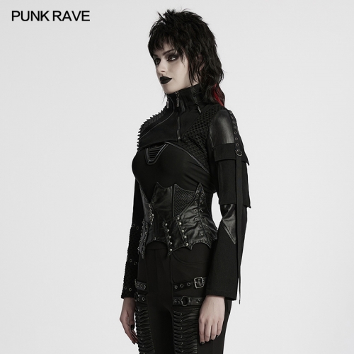 Punk Rave WS-751YDF Shape The Body Curves Irregular Hem Design Punk Bat Corset