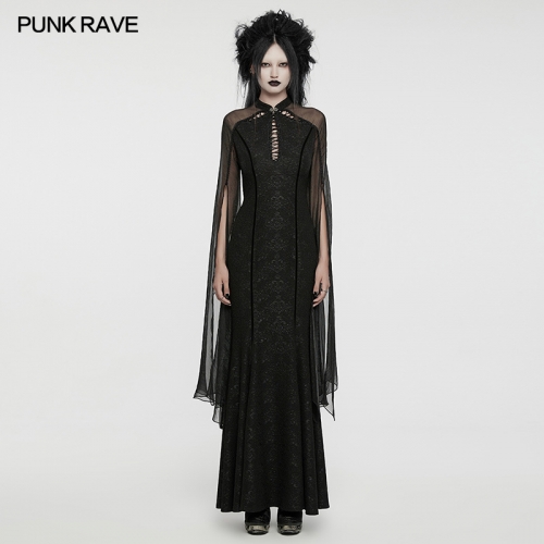Punk Rave WQ-774LQF Sexy And Exquisite Hollow Drawstring Design Goth Flowing Fairy Dress