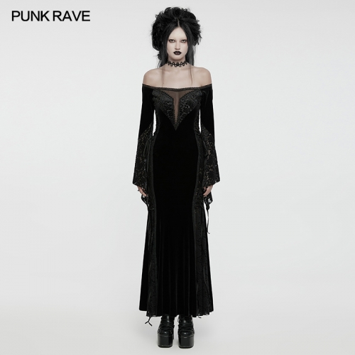 Punk Rave Sexy Off-Shoulder Design Gothic Off-Shoulder Sexy Dress