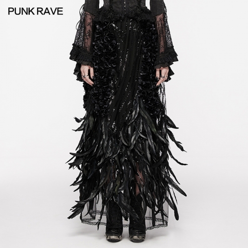 Punk Rave WQ-720BQF Cool And Elegant Wrap A-Line Skirt Design Gorgeous Gothic Dress