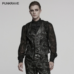 Punk Rave WY-1793MJM Gorgeous And Elegant Novel And Handsome Practical Pocket Goth Palace Embroidered Waistcoat