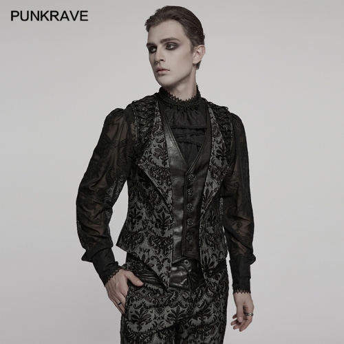 Punk Rave WY-1793MJM Gorgeous And Elegant Novel And Handsome Practical Pocket Goth Palace Embroidered Waistcoat