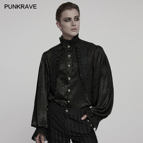 Punk Rave WY-1764CCM Exquisite Engraved Buttons Gothic Glamorous Shirt