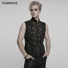 Punk Rave WY-1776MJM Personalized Fish Gill Structure Design Punk Tough Guy Vest