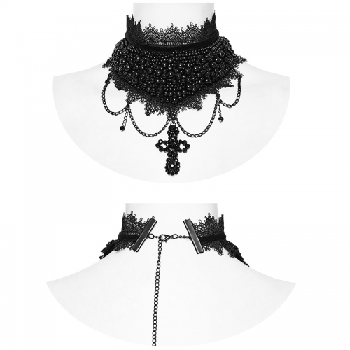Punk Rave WS-568LHF Gorgeous Heavy Processed Gothic Choker Gorgeous Gothic Choker