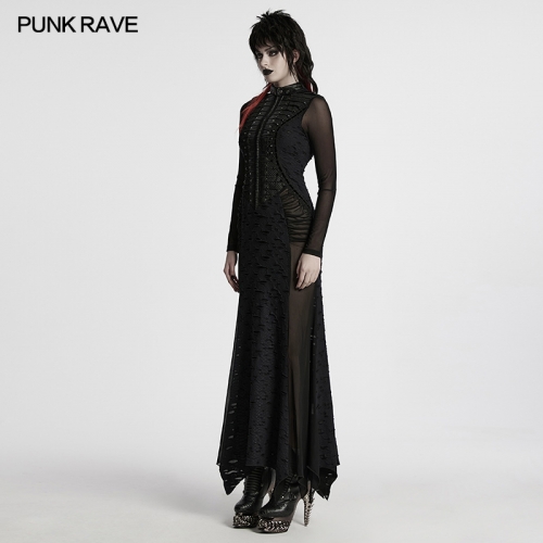 Punk Rave WQ-806LQF Romantic And Gentle Gothic Romantic Adjustable Drawstring Chiffon Skirt